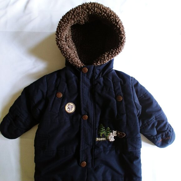 London Fog Baby Boys Front-Snap Zipper Bunting Snowsuit 9 Months - Picture 7 of 11